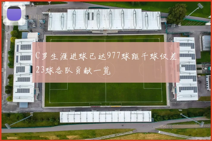C罗生涯进球已达977球距千球仅差23球各队贡献一览